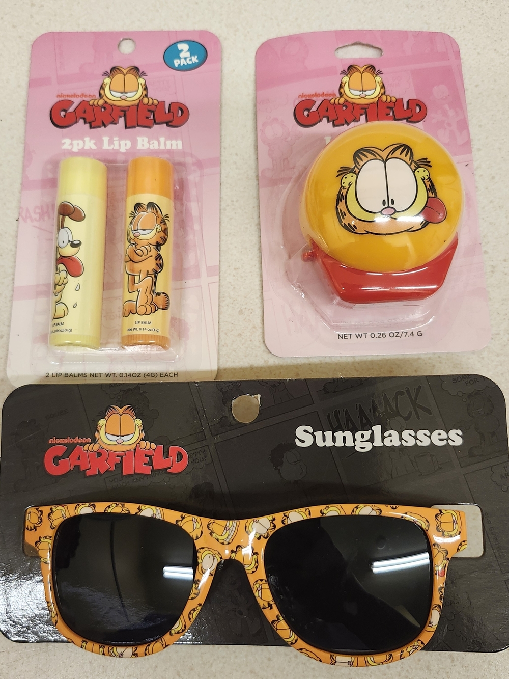 Garfield Lipbalm, And Sunglasses Set